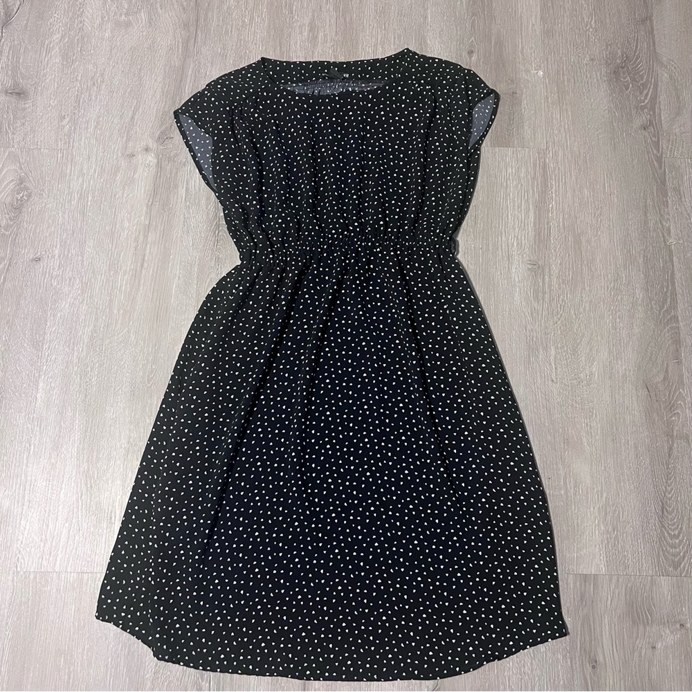 H&M Mama Black Polka Dot Maternity Dress Size S